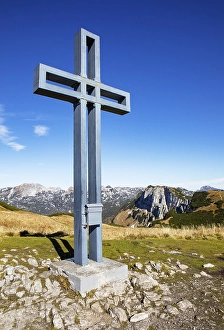 Category Mountain Landscapes Prints: Summit cross at Loser, Loser Plateau