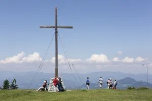 Summit cross on the western summit of Mt Schoeckl