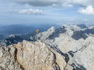 Summit cross, Zugspitze, high mountains