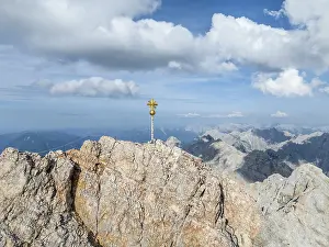Summit cross, Zugspitze, high mountains