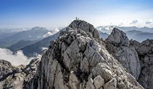 Summit of the Hochkalter, rocky steep mountain landscape