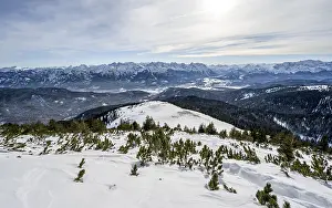 Summit of the Simetsberg, mountain panorama
