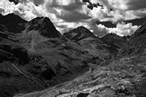 Summit of Val Bever with cloudy sky
