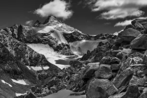Summit of Zuckerhuetel with cloudy sky