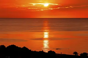 The sun rises on the Costa Rei in Sardinia