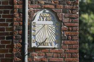 Sundial at the St. Nikolai Church in Altenbruch