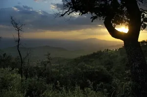 Category Mountain Landscapes Prints: Sundown in the mountains Mago National Park near Jinka Ethiopia