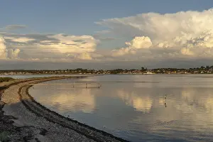 Sundsore beach on the Limfjord with a view of Hvalpsund