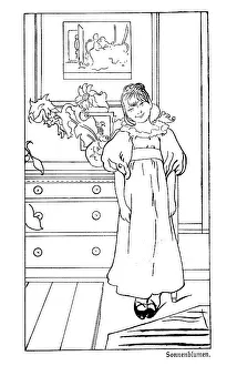 Sunflowers, illustration in The House in the Sun by Carl Larsson