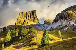 Last sunny day of fall. Concept of active and extreme tourism