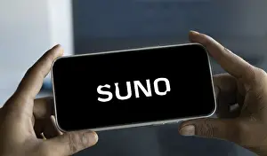 suno logo is displayed on smartphone