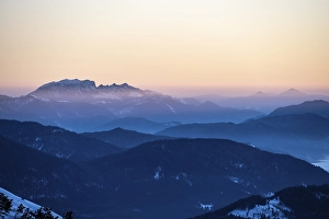 Category Mountain Landscapes Prints: Sunrise, alpine foreland with mountains
