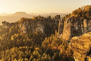 Sunrise at the Bastei Bridge, Bastei near Rathen