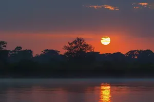 Sunrise over Cuiaba river, Pantanal