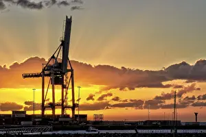 Sunrise, dawn, backlight, port