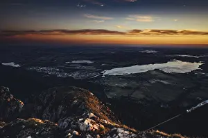 Sunrise hiking tour on the Saeuling in the Allgaeu in Bavaria