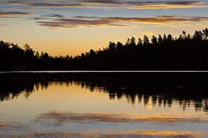 Sunrise at a lake, near Ed, Dalsland
