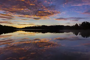 Sunrise at a lake, near Ed, Dalsland