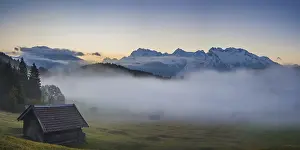 Sunrise and morning fog, Geroldsee