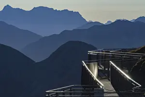 Category Mountain Landscapes Prints: Sunrise, Nordwandsteig on the Nebelhorn