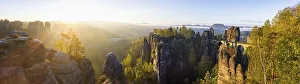 Sunrise in Saxon Switzerland, Rathen