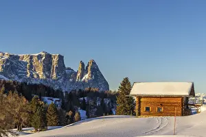 Sunrise on the Seiser Alm, South Tyrol, Italy