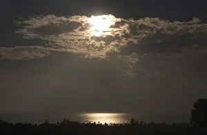Category Historic EN Prints: Sunset on Arabian sea and beautiful sky with clouds at Anjarle beach