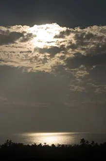 Category Historic EN Prints: Sunset on Arabian sea and beautiful sky with clouds at Anjarle beach
