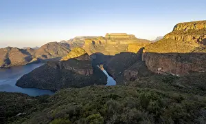 Sunset at Blyde River Canyon with Three Rondawels peak