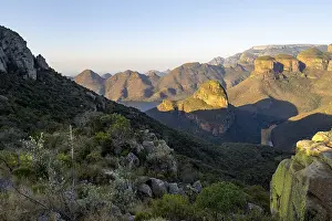 Sunset at Blyde River Canyon with Three Rondawels peak