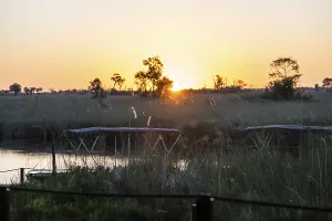 Sunset by boat on the main channel