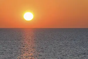 Sunset over the calm North Sea