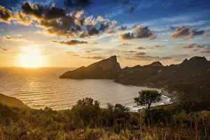 Sunset, Capo Rosso, Piana, Departement Haute-Corse