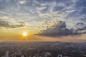 Sunset clouds over Kuala Lumpur city centre