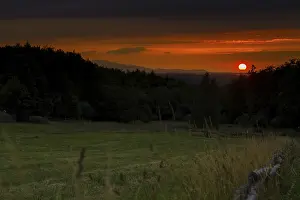 Sunset Harz Landscape Mythenharz