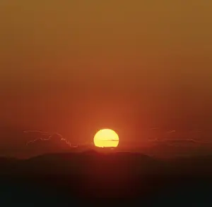 Sunset over hills, Baden-Wurttemberg