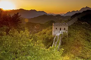 Sunset at Jinshanling Great Wall of China