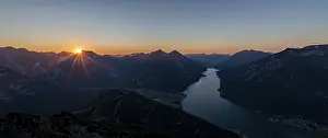 Sunset, mountain panorama from Baerenkopf