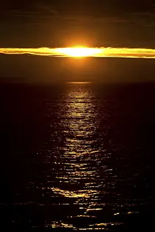 Sunset reflected in sea, Hinlopenstretet