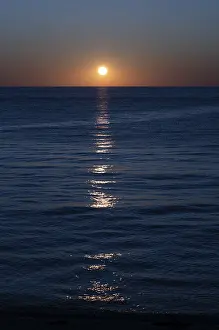 Sunset by the sea, North Sea, English Channel