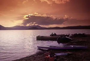 Sunset Umiam Lake Barapani near Shillong