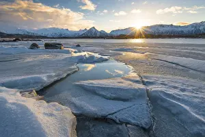 Sunset at Vatnfjorden, Nordpollen