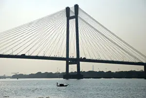 Category Historic EN Prints: Sunset at Vidyasagar Setu new second bridge over Hooghly river