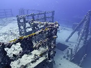 Framed Print : Superstructure on the wreck of the USS Spiegel Grove