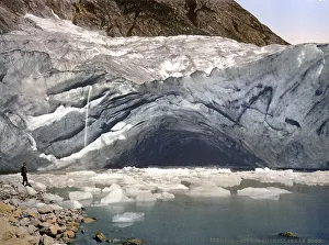 Suphellebrae, a glacier in the Fjaerland area of Sogndal municipality in the province of Vestland
