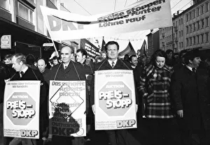 Supporters and functionaries of the DKP demonstrated for a price freeze of communal and general prices on 18