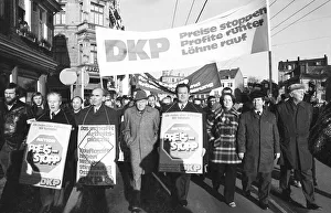 Supporters and functionaries of the DKP demonstrated for a price freeze of communal and general prices on 18
