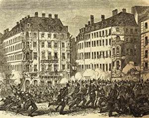 Suppression of the uprising in Dresden in 1849
