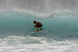 Surfer at the 2008 World Cup, Sal Island