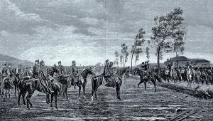 The surrender of Metz to Prince Frederick Charles of Prussia on 29 October 1870
